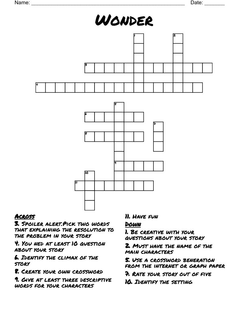 Wonder Crossword WordMint