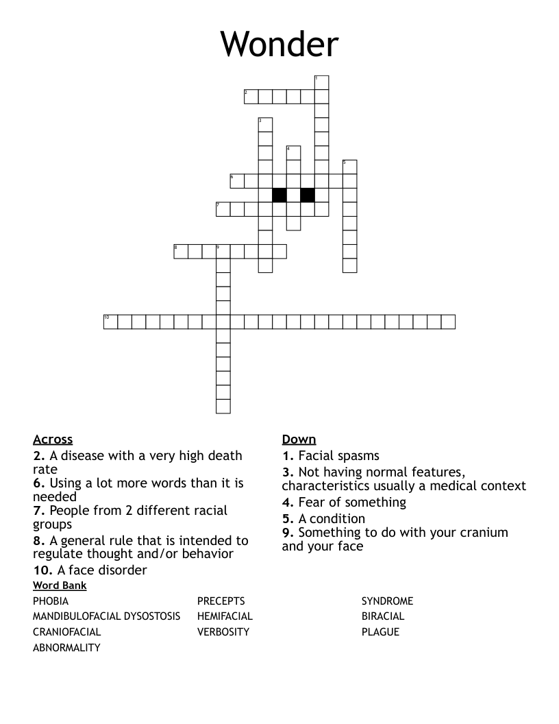 Wonder Crossword WordMint