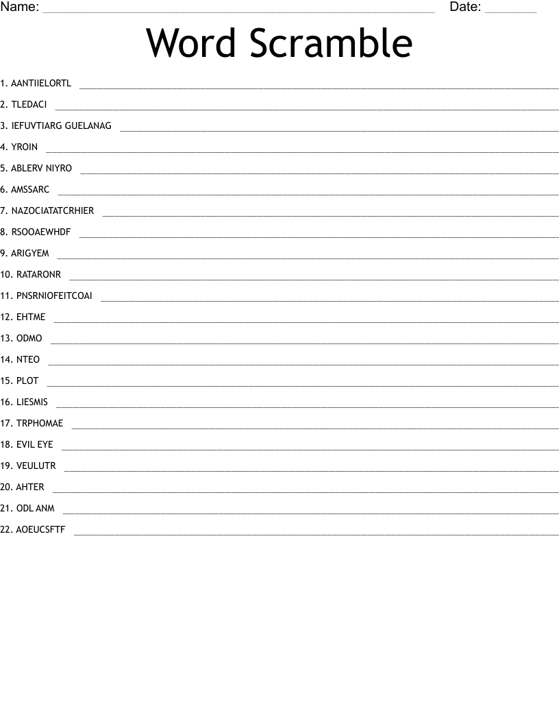Word Scramble WordMint