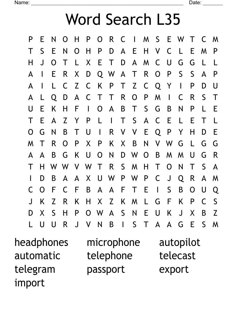 Word Search L35 WordMint