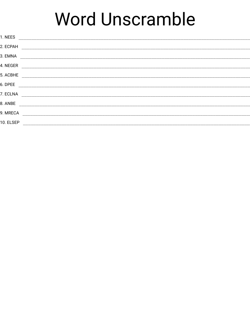 Word Unscramble WordMint
