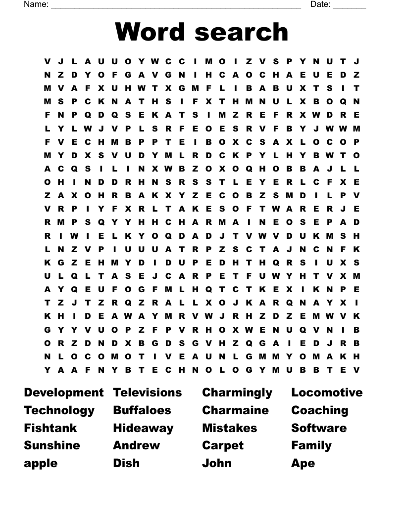 Printable Childrens Word Search Pdf - Printable Online