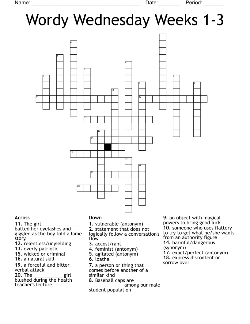 Vocabulary Quiz A Worksheet WordMint