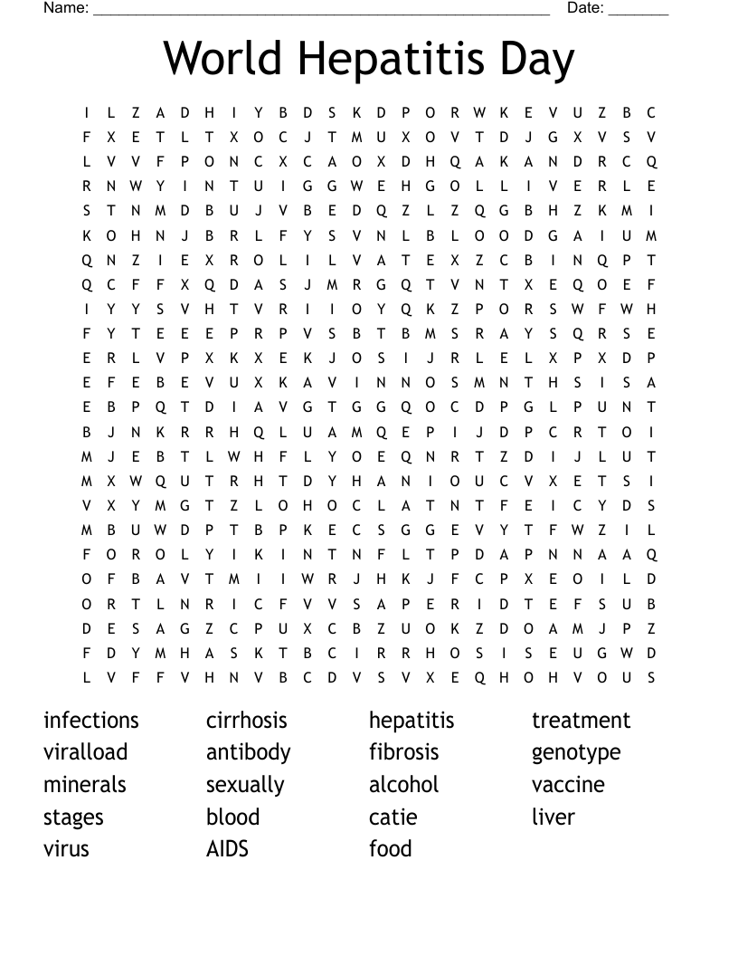 HEPATITIS C Bingo Cards WordMint