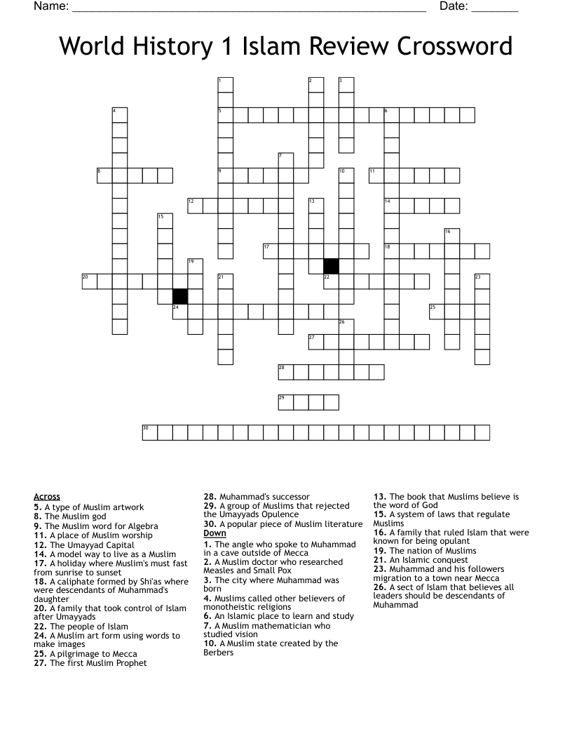 Chapter 4 Crossword WordMint