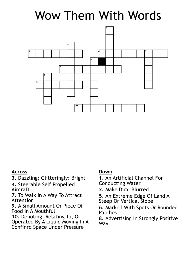 Wow Them With Words Crossword WordMint