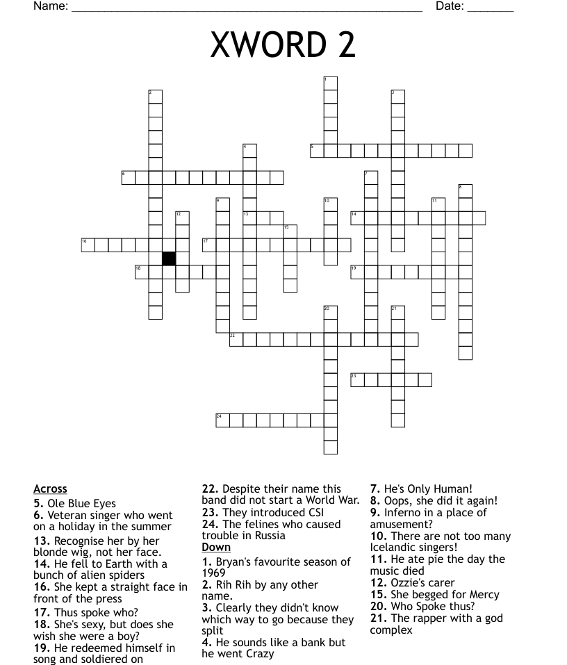 XWORD 2 Crossword WordMint