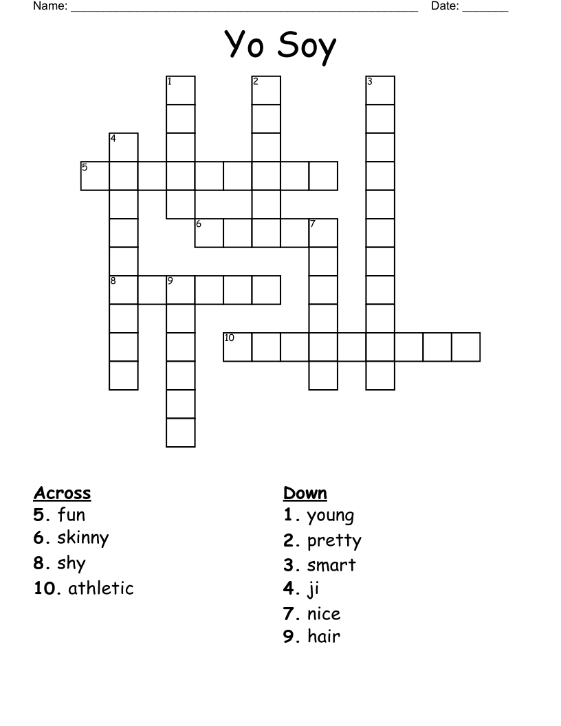 Yo Soy Crossword WordMint