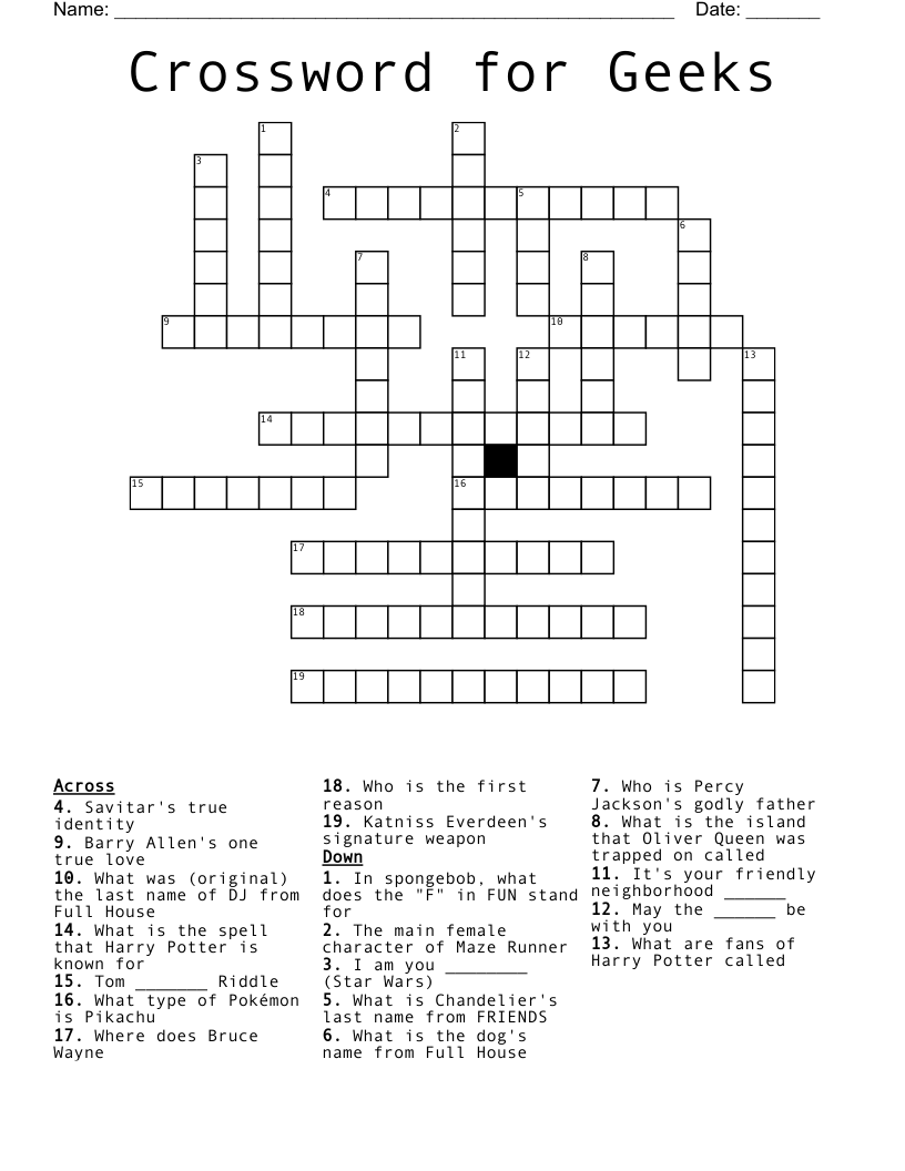 Crossword for Geeks WordMint