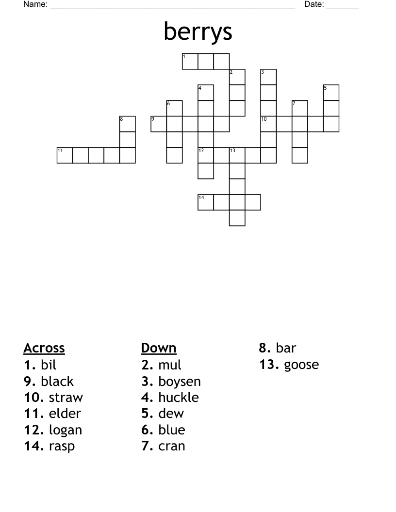 berrys Crossword WordMint