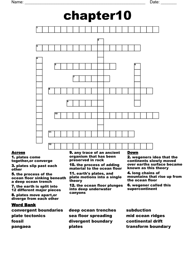 chapter10 Crossword WordMint