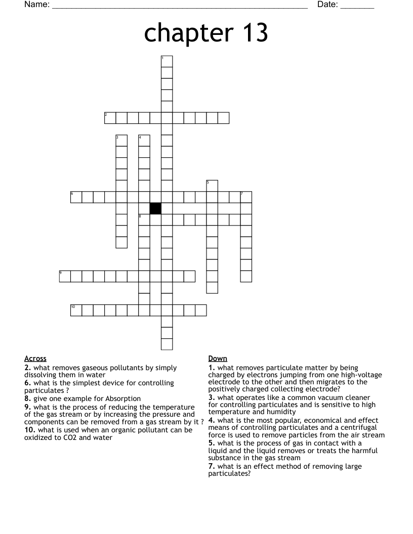chapter 13 Crossword WordMint