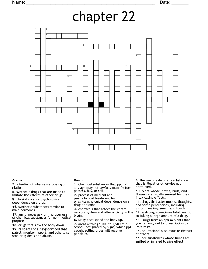 chapter 22 Crossword WordMint