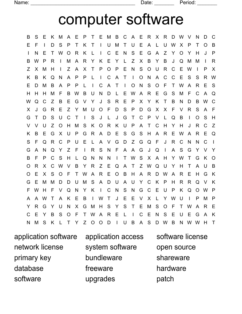 computer software Word Search WordMint