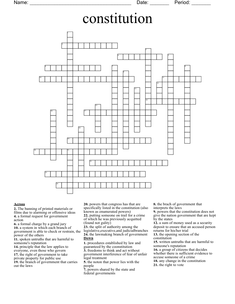 Constitution Puzzles - WordMint
