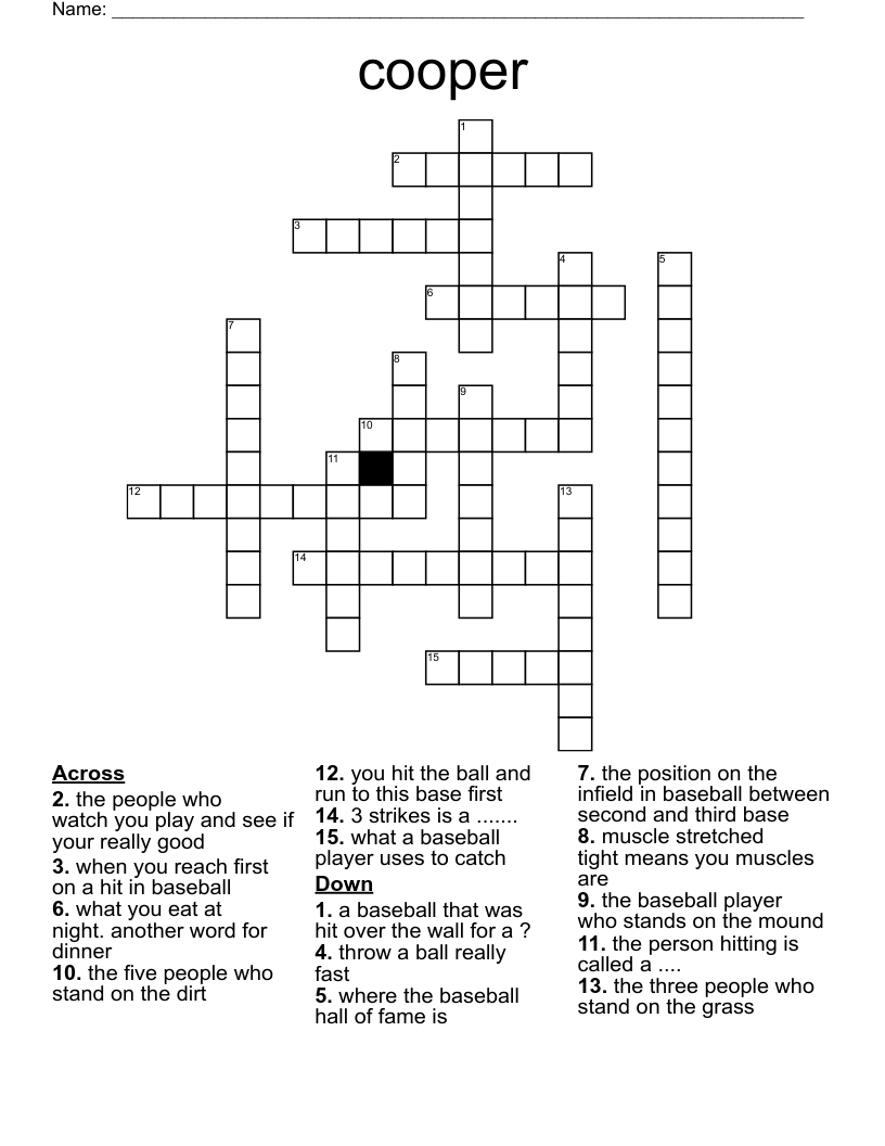 cooper Crossword WordMint