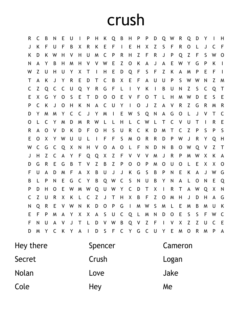 crush Word Search WordMint