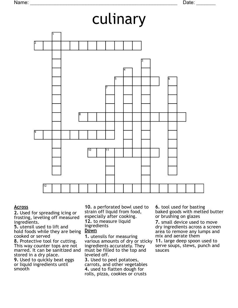 Kitchen Utensils Crossword Clue Dandk Organizer