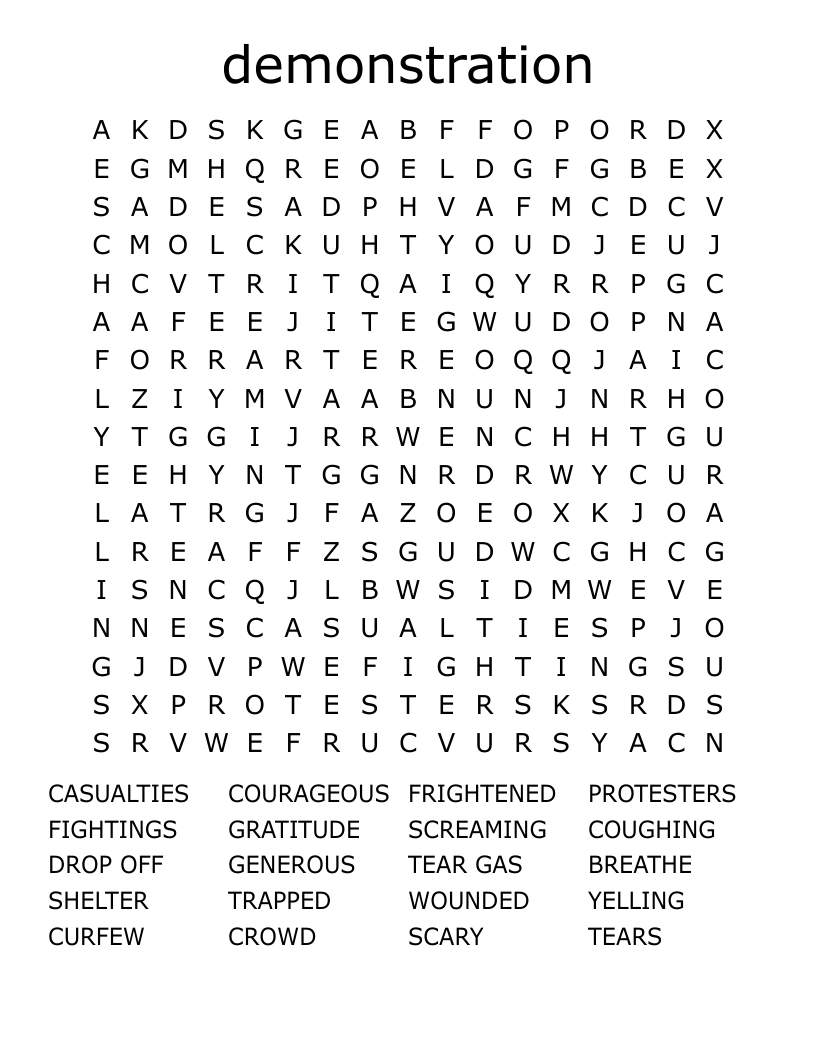 demonstration Word Search WordMint