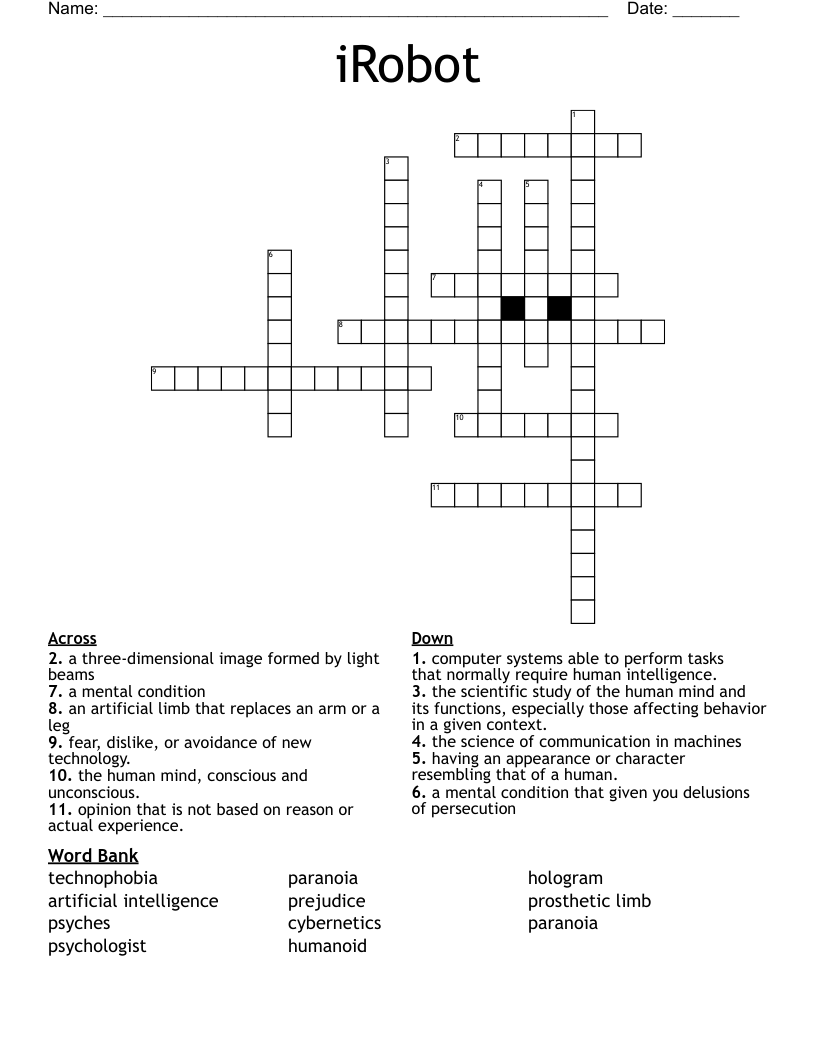 iRobot Crossword WordMint