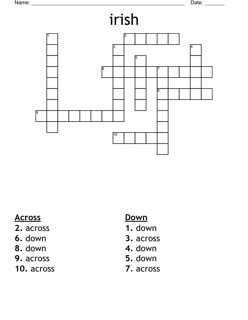 irish Crossword WordMint