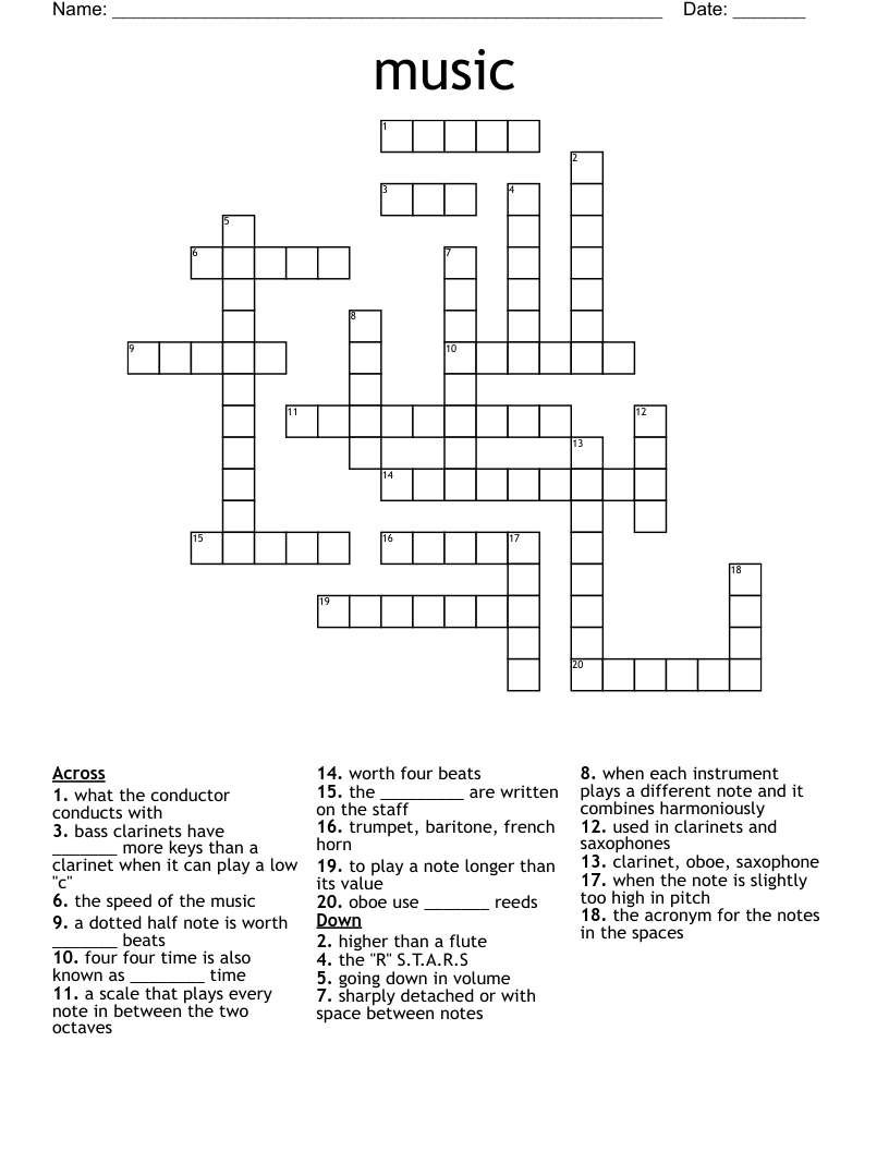 55 Anglais English Horn Crossword Daily Crossword Clue