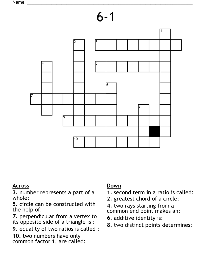 61 Crossword WordMint