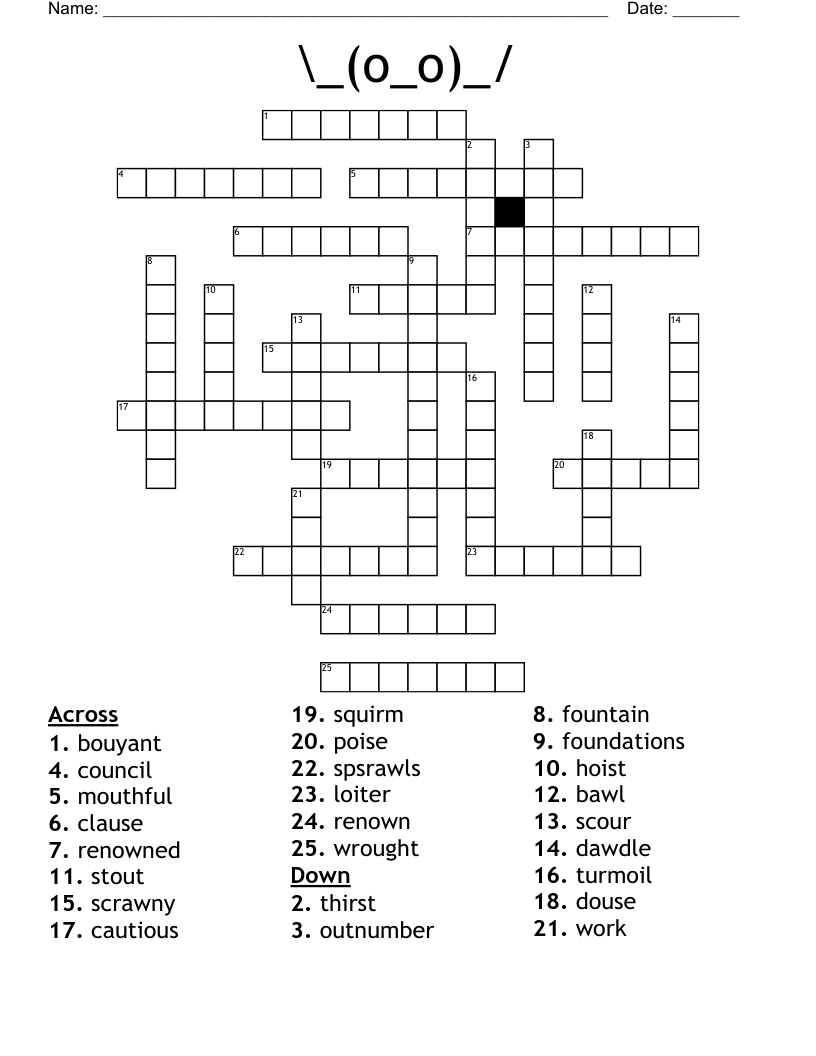 \_(o_o)_/ Crossword WordMint