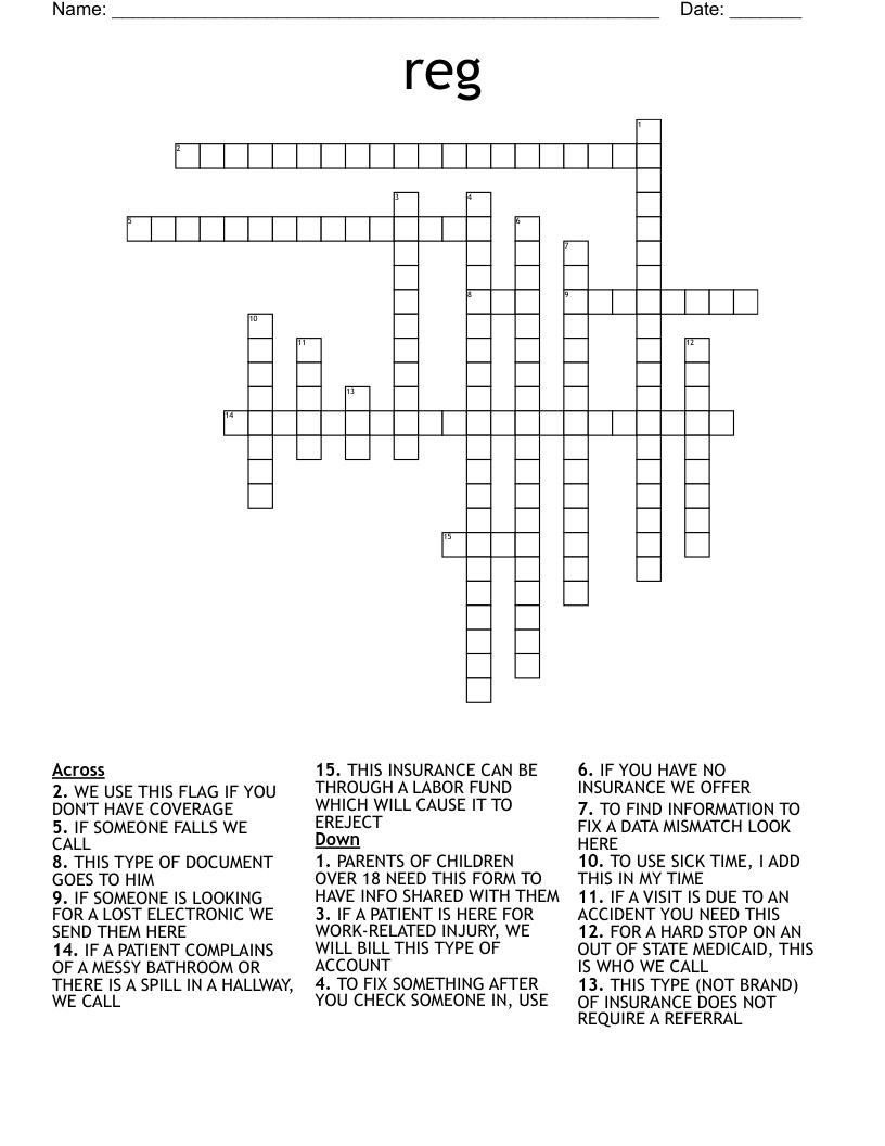 reg Crossword WordMint