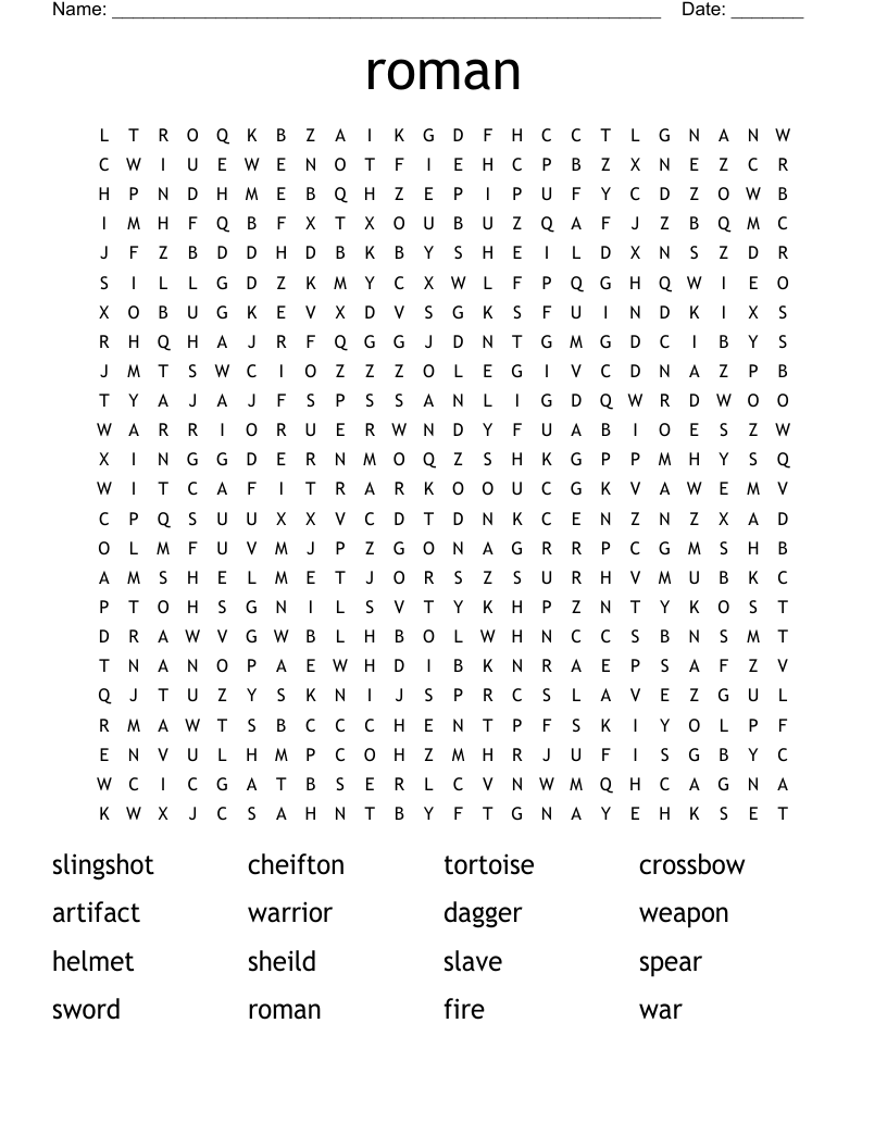 roman Word Search WordMint