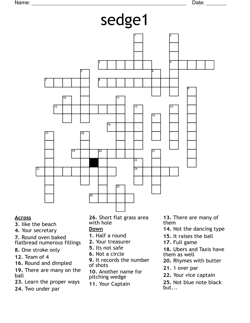 sedge1 Crossword WordMint