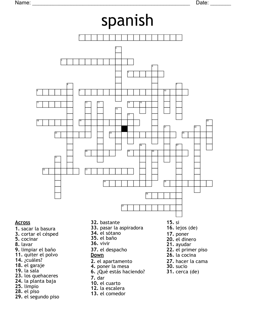 √ダウンロード capitulo 6b crossword answers 322107Capitulo 6b crossword answers