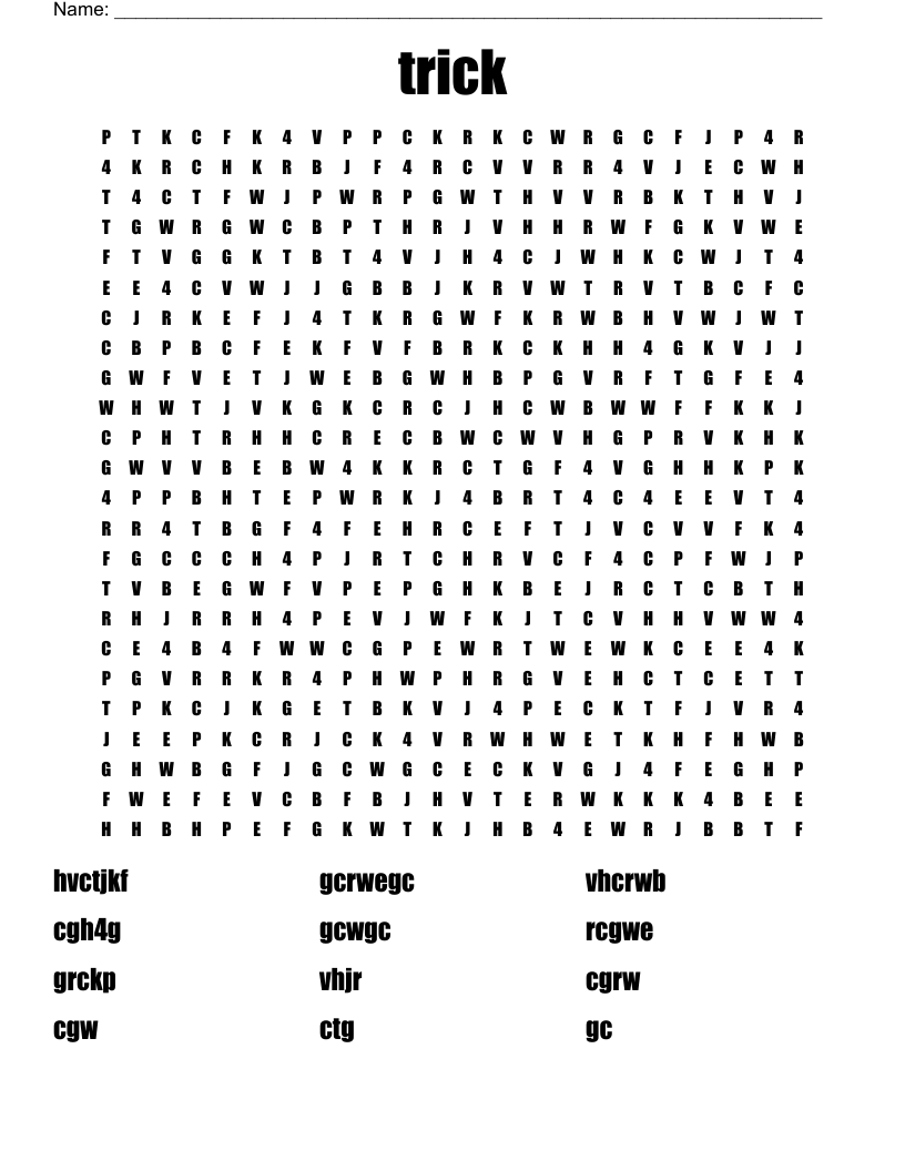 trick Word Search WordMint
