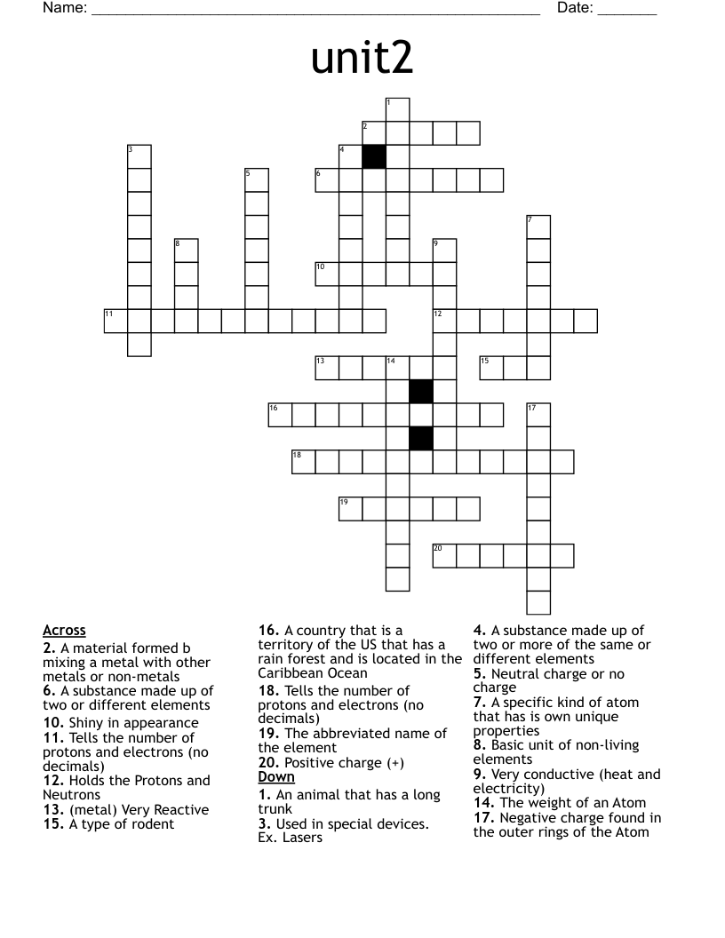 unit2 Crossword WordMint
