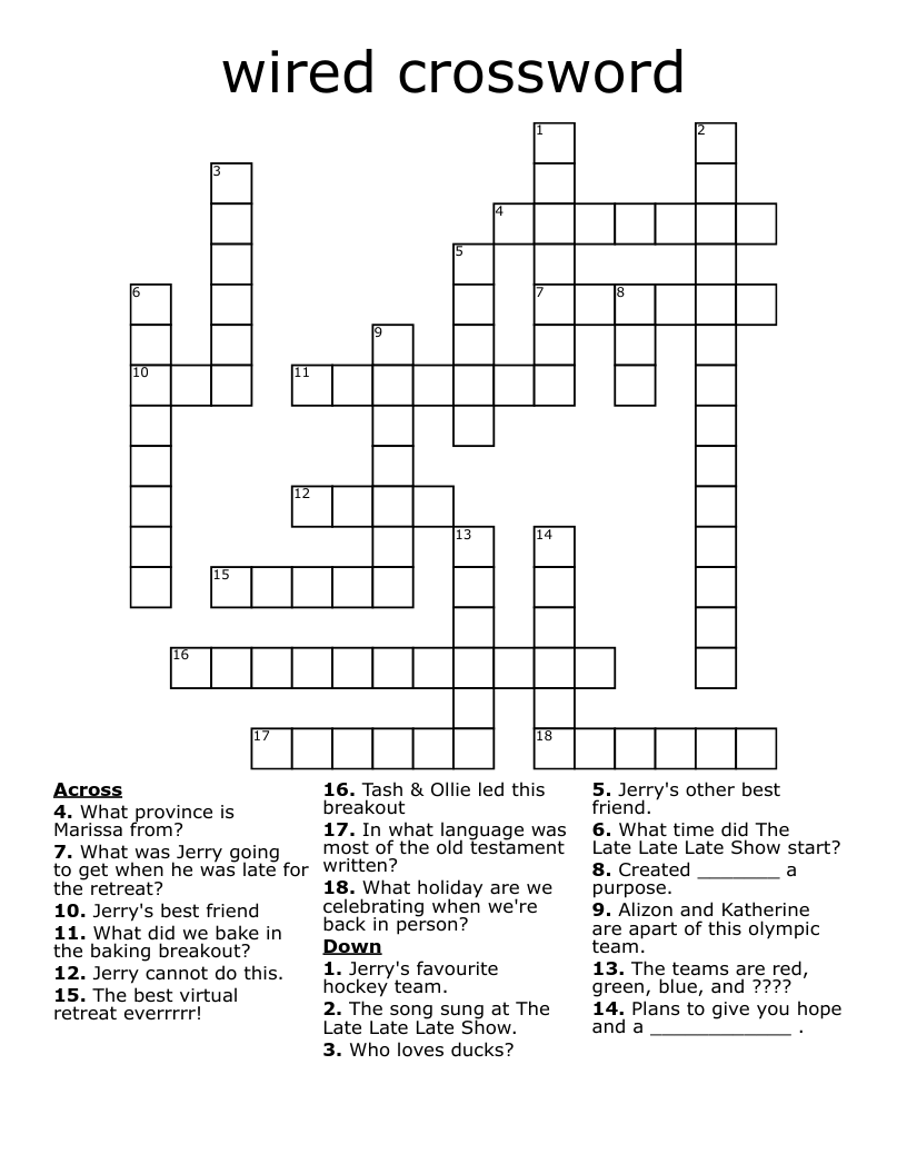 wired crossword WordMint