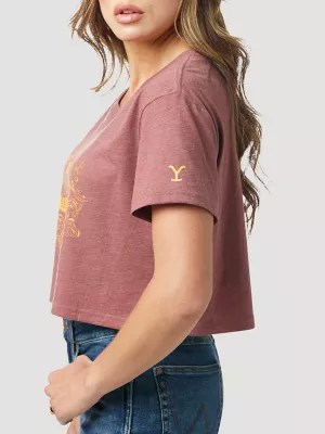 Wrangler x Yellowstone Women's Crop Ranch Hand Tee Women's TOPS