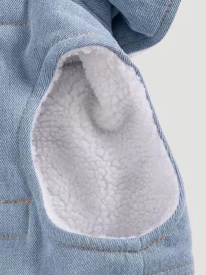 Denim Sherpa Lined Dog Jacket