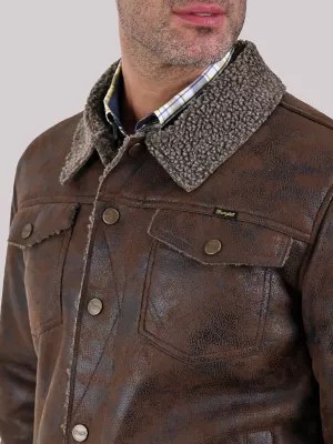Men's Faux Leather Sherling Jacket 30 Off Outerwear Styles Wrangler®