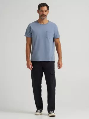 Men's Wrangler FLEX Cargo Pants Relaxed Fit Black Tech Pocket ALL SIZES
