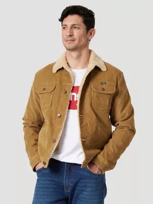 Men's Wrangler® Heritage Corduroy Sherpa Jacket Mens Jackets and