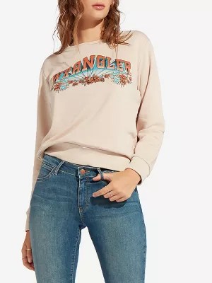 Women's Floral Logo Graphic Sweatshirt Womens Shirts by Wrangler®