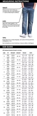 Jeans Size Chart | Bruin Blog