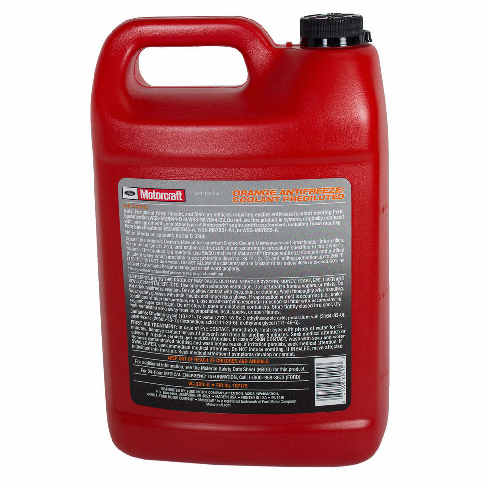 Engine Coolant / AntifreezeOrange Prediluted Antifreeze