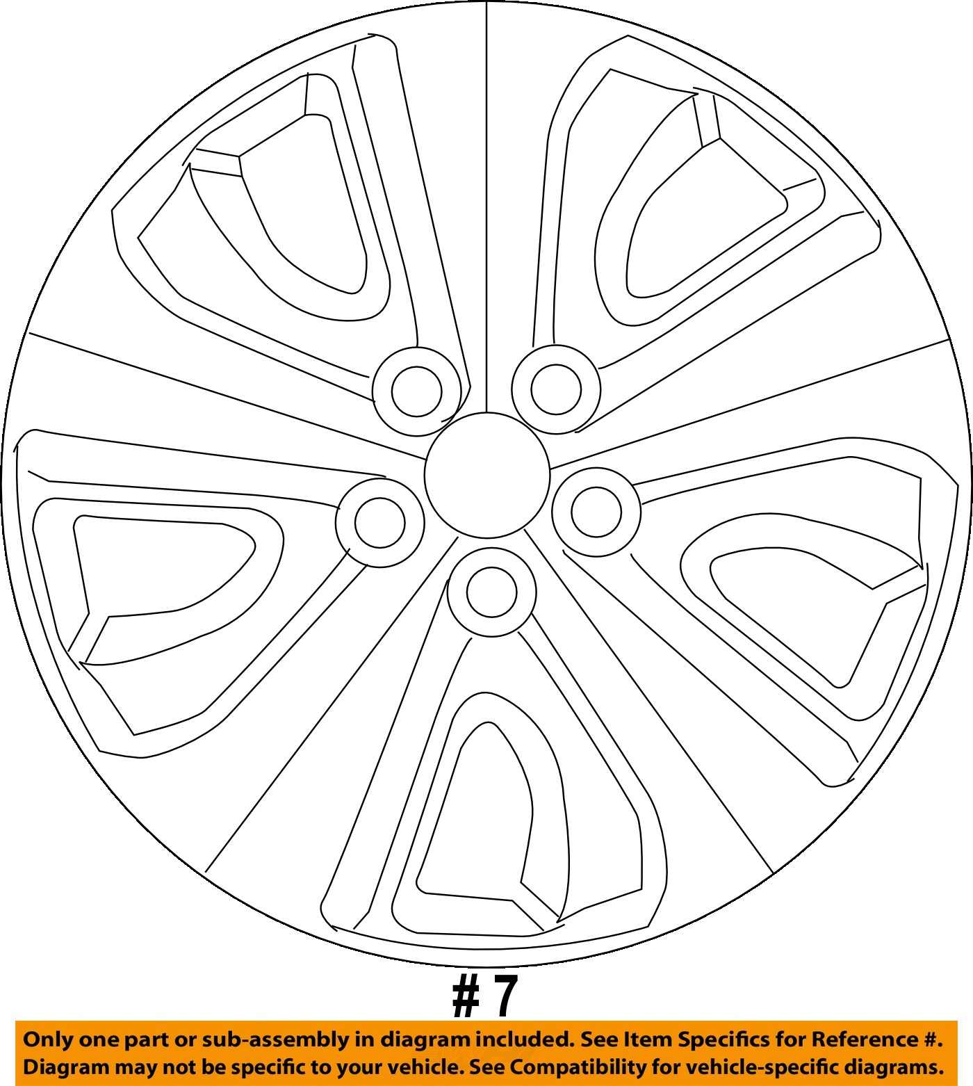 Genuine OEM Kia 52960 G5120 Wheel Cover Hub Cap 20172020 Niro for sale