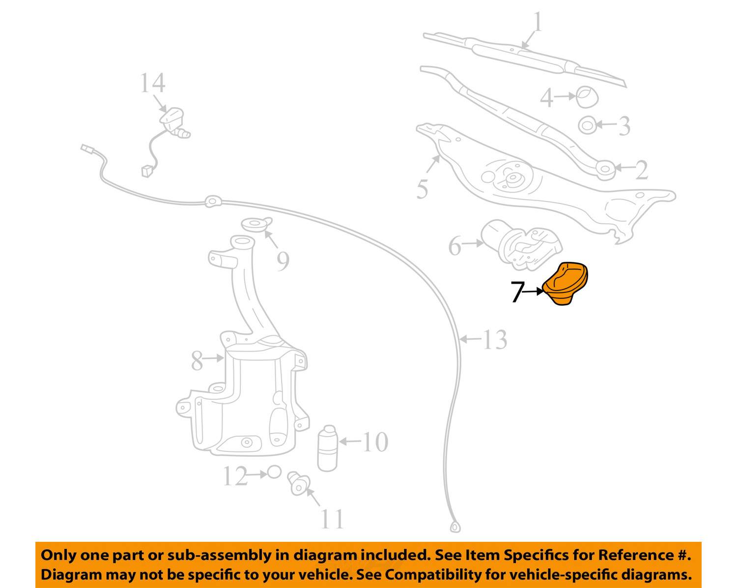 20032007 CADILLAC CTS WINDSHIELD WIPER MOTOR CIRCUIT BOARD AND COVER