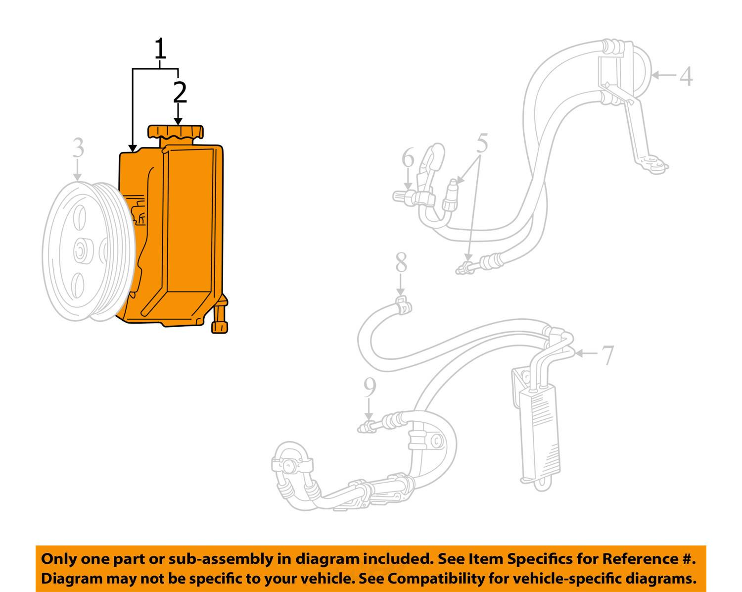 Jeep CHRYSLER OEM 0206 LibertyPower Steering Pump 52088710AE eBay