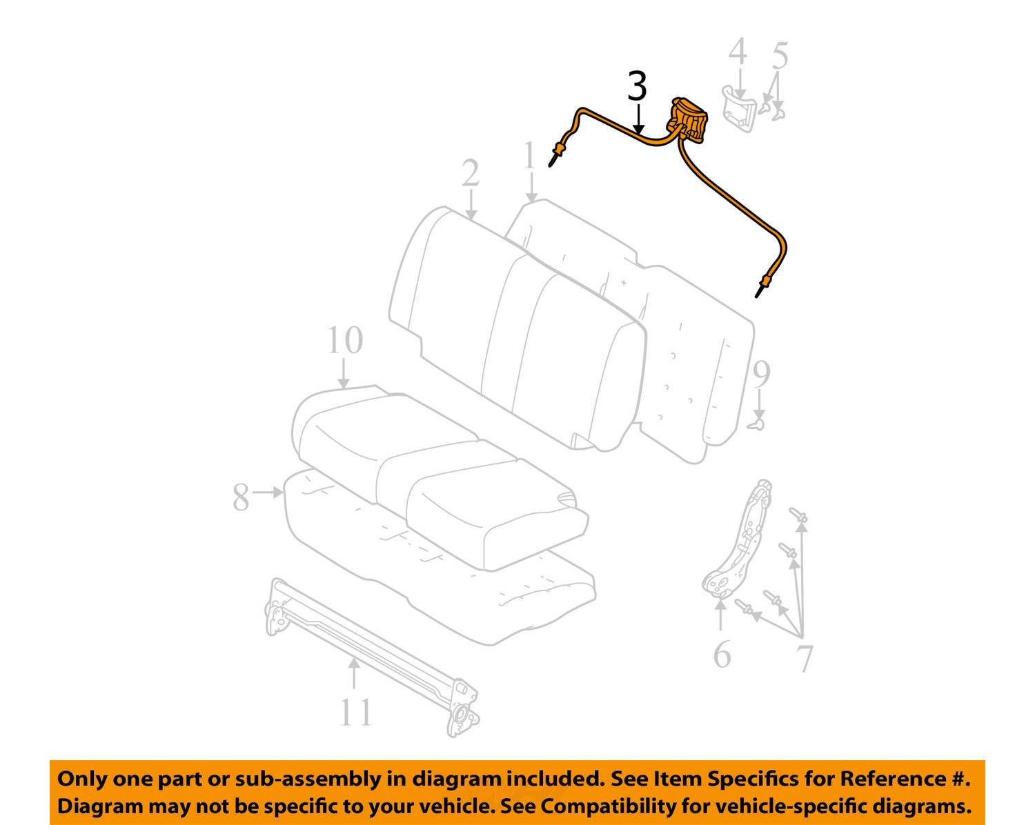 Jeep CHRYSLER OEM 0306 Wrangler Rear SeatRelease Cable 5093668AA
