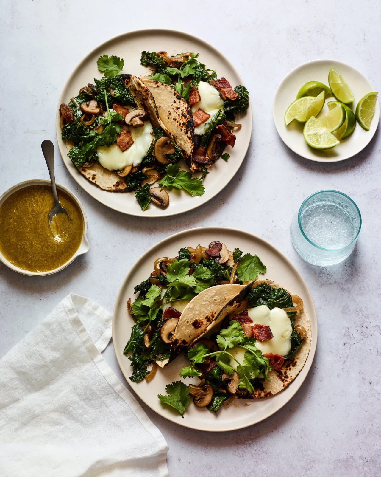 Kale and Mushroom Tacos With Oaxaca Cheese WSJ Recipes