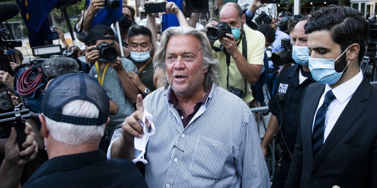 Steve Bannon Charged in Alleged BorderWall Fundraising Scheme WSJ