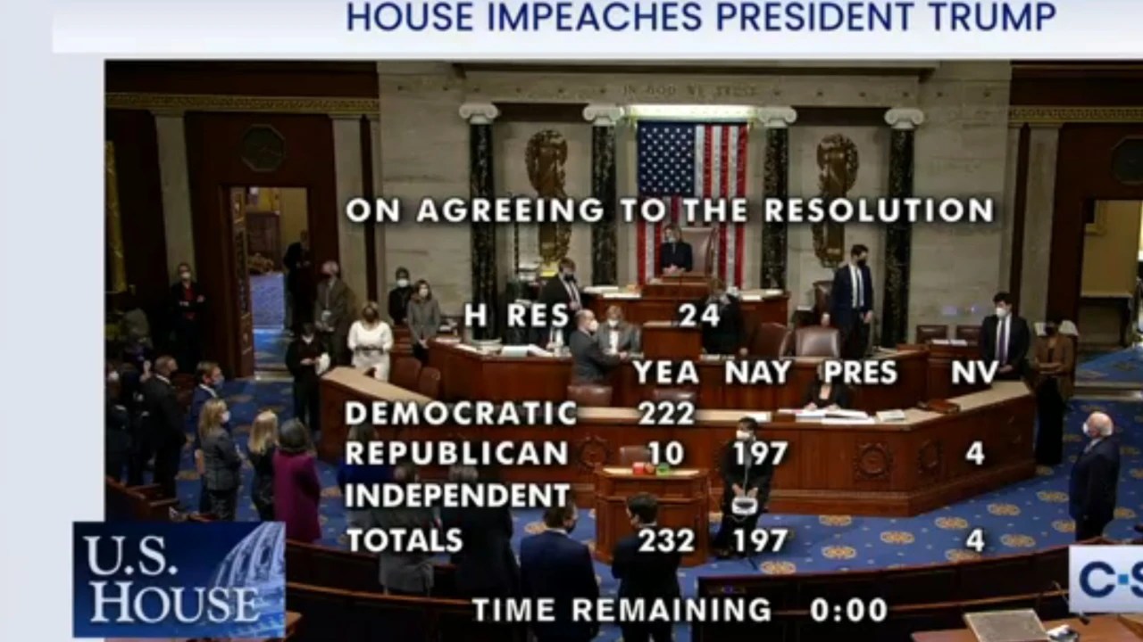 House Votes to Impeach Trump for Unprecedented Second Time